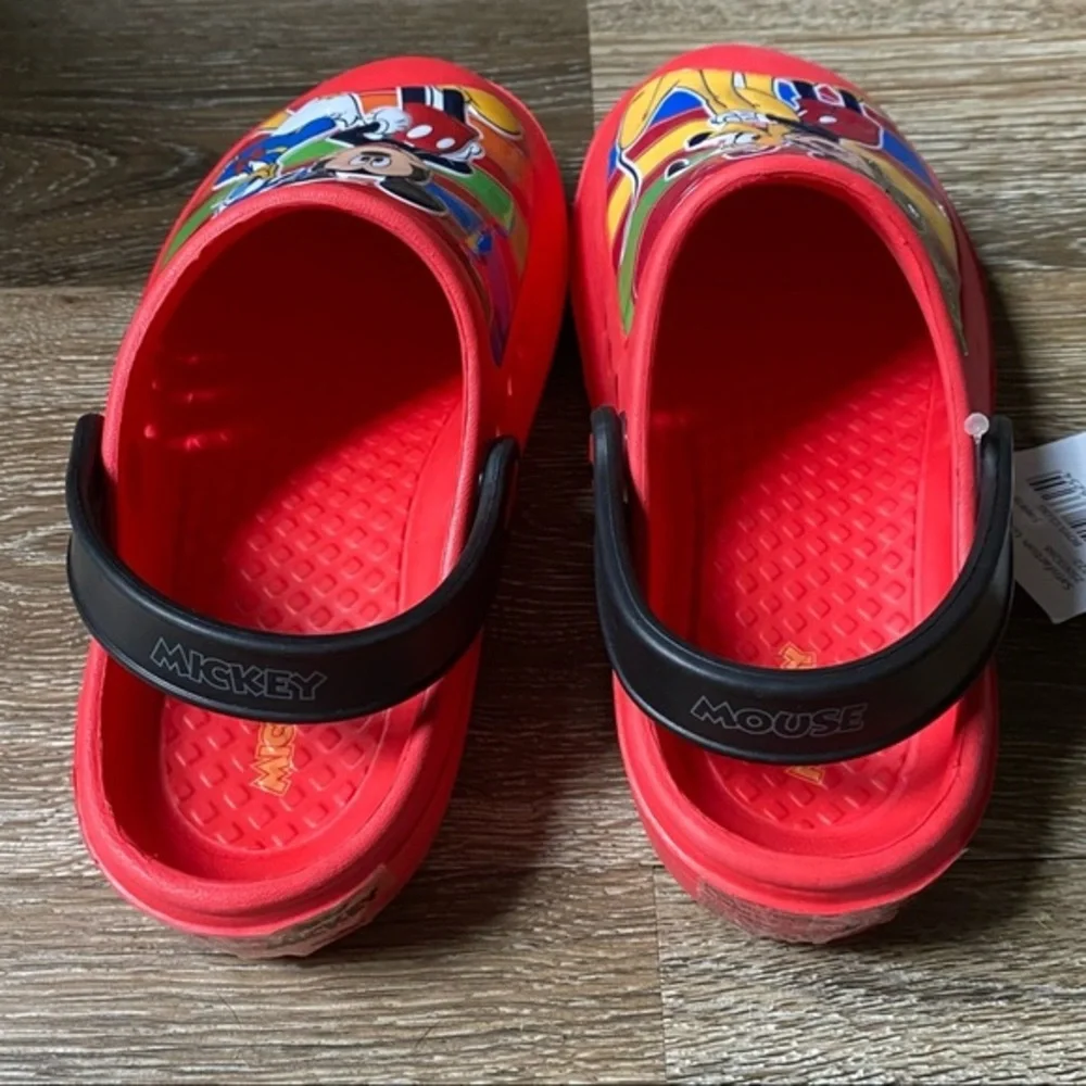 Mickey Mouse Shoes‎ Unisex Size 11-12 Slip On Red Summer New